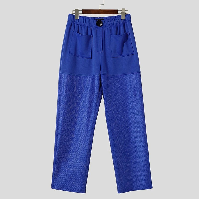 Pantalon cargo raffiné bleu roi